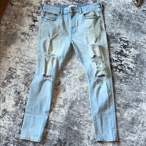 Light Blue Distressed Men’s Jeans